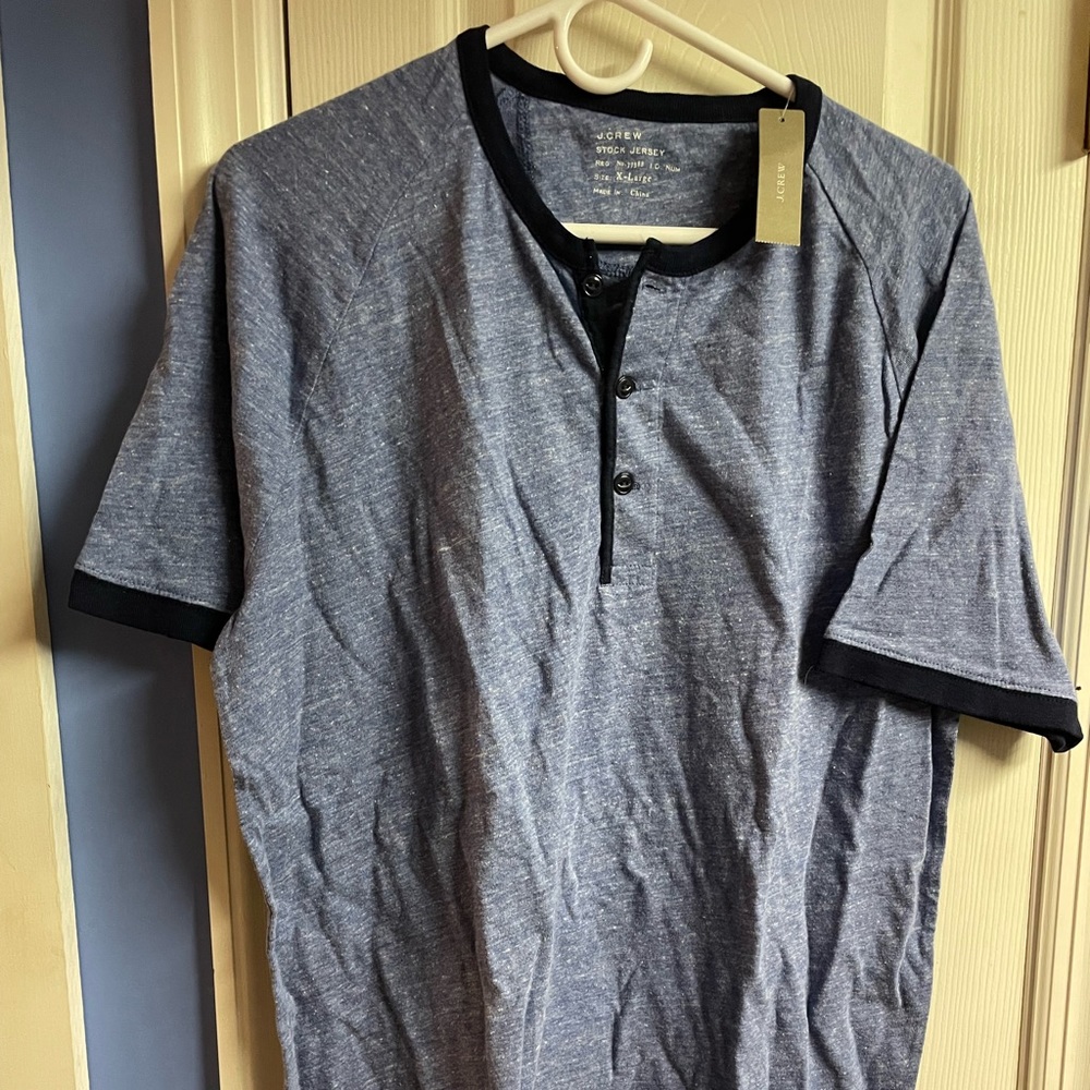 J.CREW MENS GARMENT DYED SLUB COTTON HENLEY A2036 NEW WITH TAGS